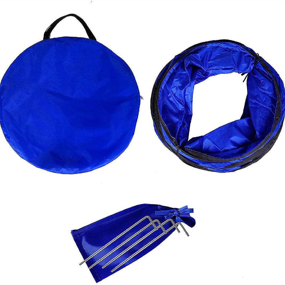 Folding dog channel agility training tunnel