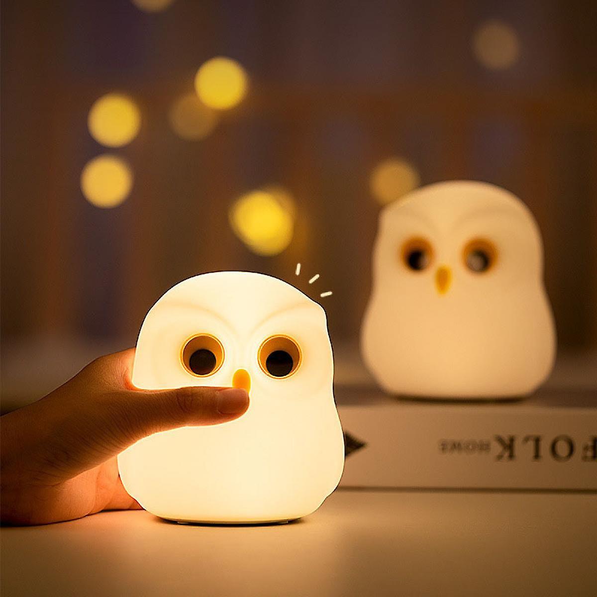 Owl Night Light  Table Lamp For Kids， Usb 7 Color Changing Toys Bed Room Decor Lighting Birthday Gifts For Children