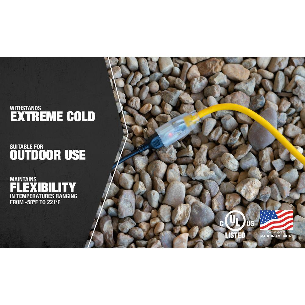 Southwire 25 ft. 143 SJEOOW Cold Weather Outdoor Heavy-Duty Extension Cord 1487SW0002