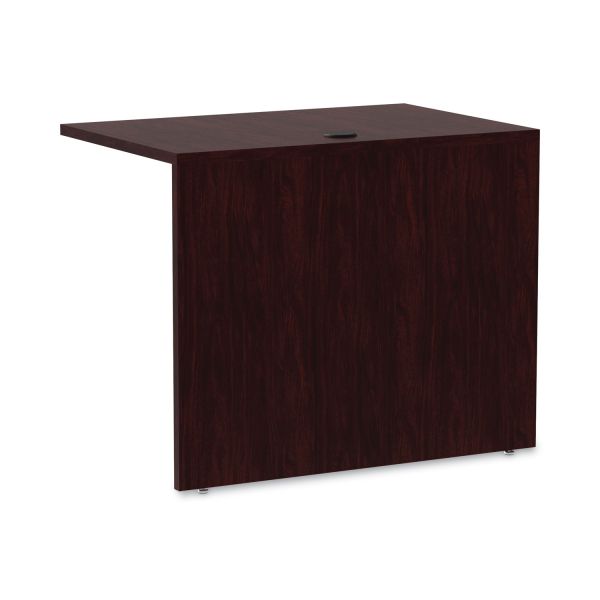 Alera Valencia Series Reversible Return/Bridge Shell， 35w x 23.63d x 29.5h， Mahogany