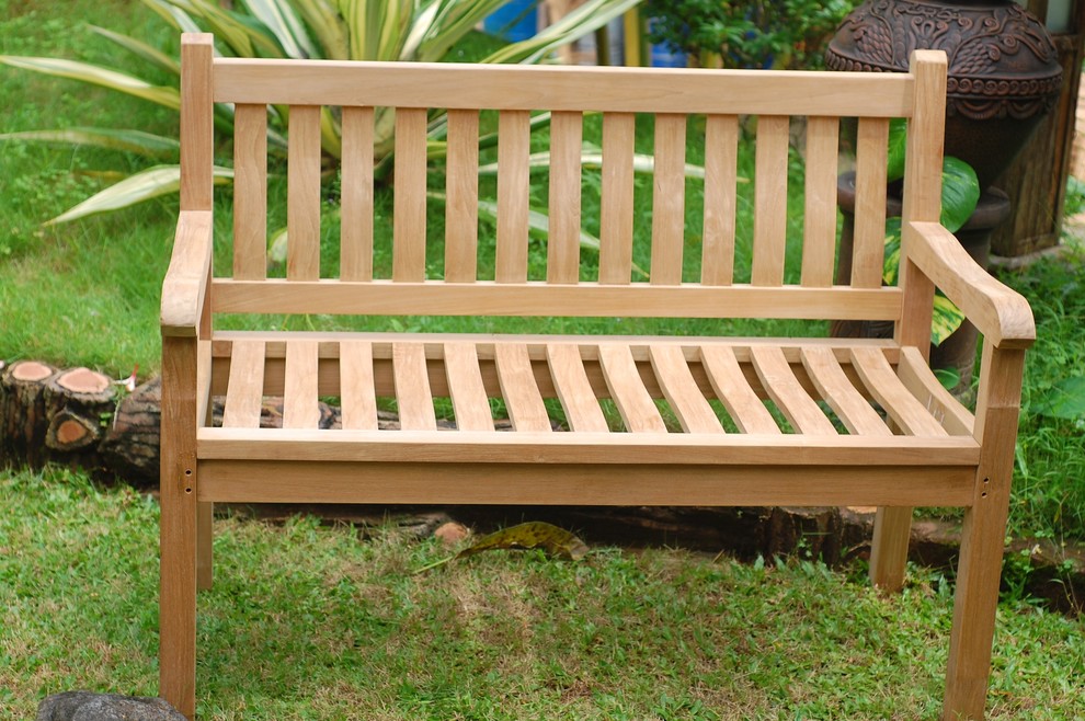 Grade A Teak  Windsor 3 Seater Bench   Craftsman   Outdoor Benches   by Windsor Teak Furniture  Houzz