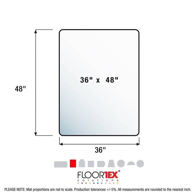 Evolution Recyclable Chair Mat For Standard Pile Carpets Rectangular With Lip Ecotex