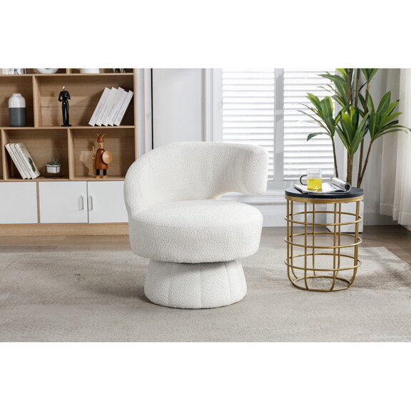 360 Degree Swivel Cuddle Barrel Accent Chairs  Rou...