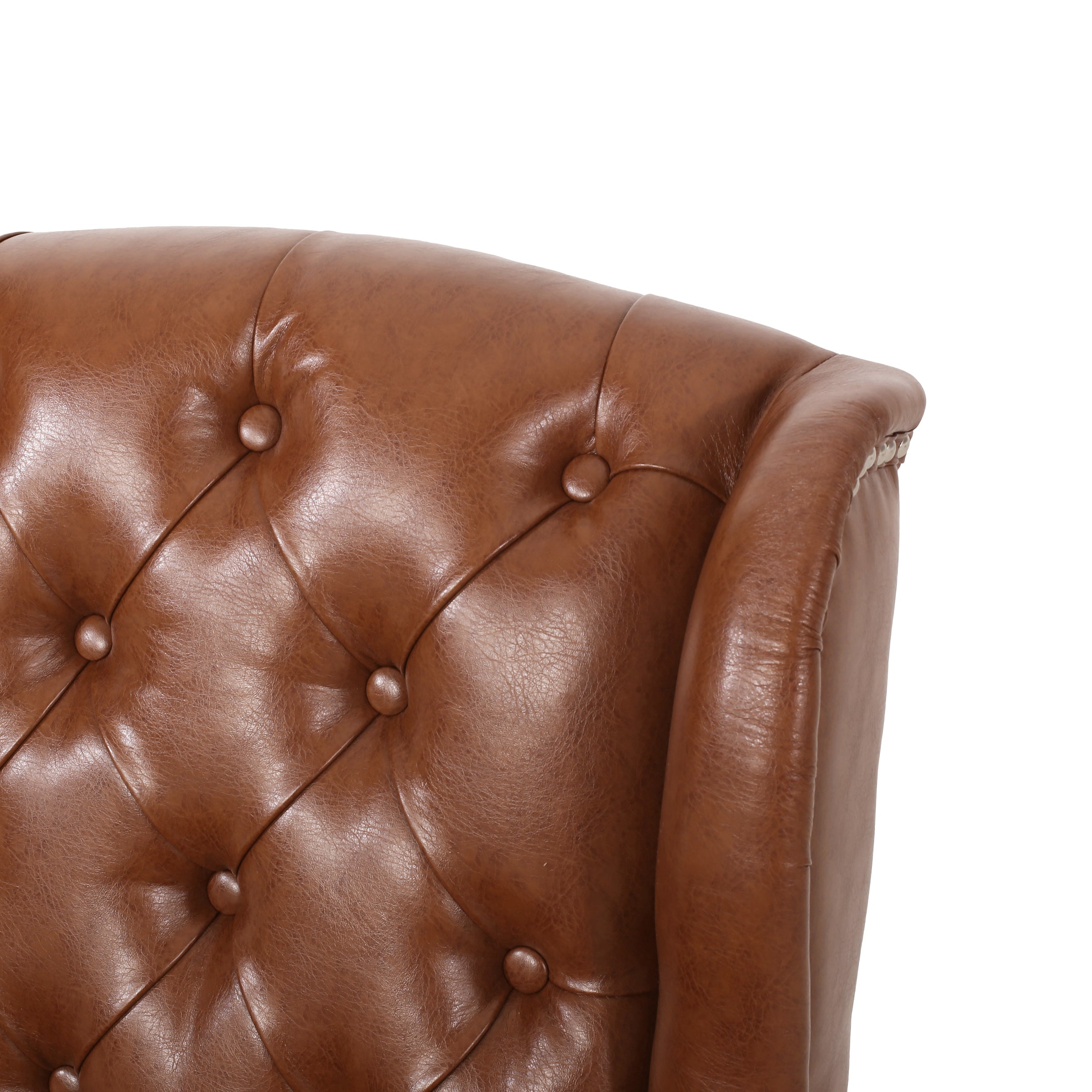 Amar Contemporary Wingback Tufted Swivel Office Chair