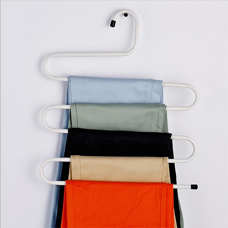 Home 5 Layers S Shape Multifunctional Clothes Hangers Pants Storage Hangers Cloth Rack Multilayer Storage Cloth Hanger