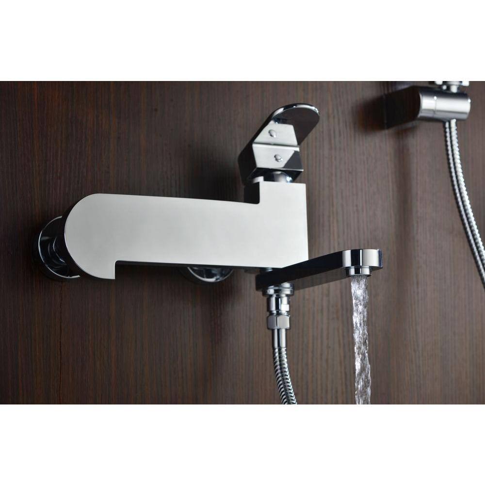 ANZZI Echo Series 1-Handle 1-Spray Tub and Shower Faucet in Polished Chrome (Valve Included) SH-AZ042