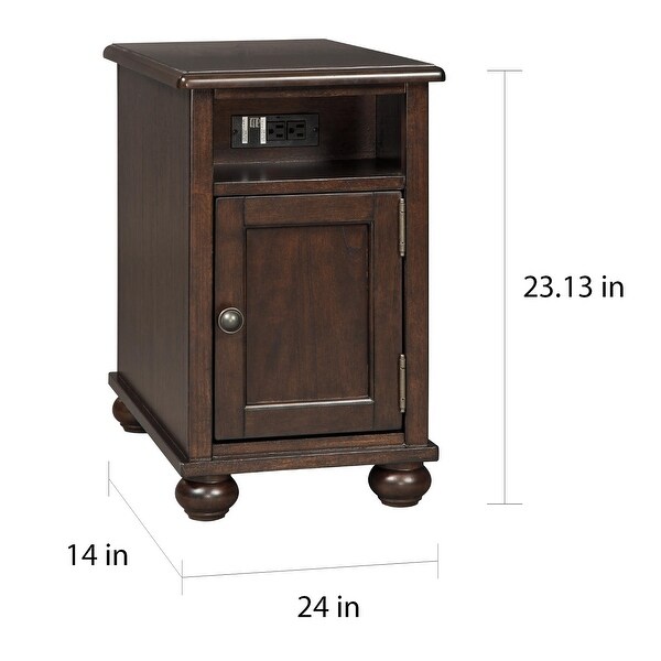 Barilanni Dark Brown Chair Side End Table