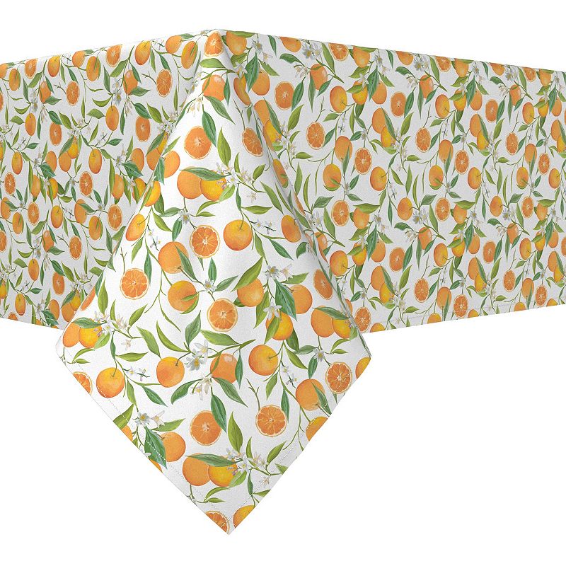 Square Tablecloth， 100% Polyester， 54x54， Orange Tree