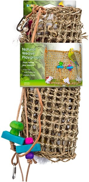 Bird Life Natural Weave Bird Cage Climbing Mat， 13.75 x 13.75-in