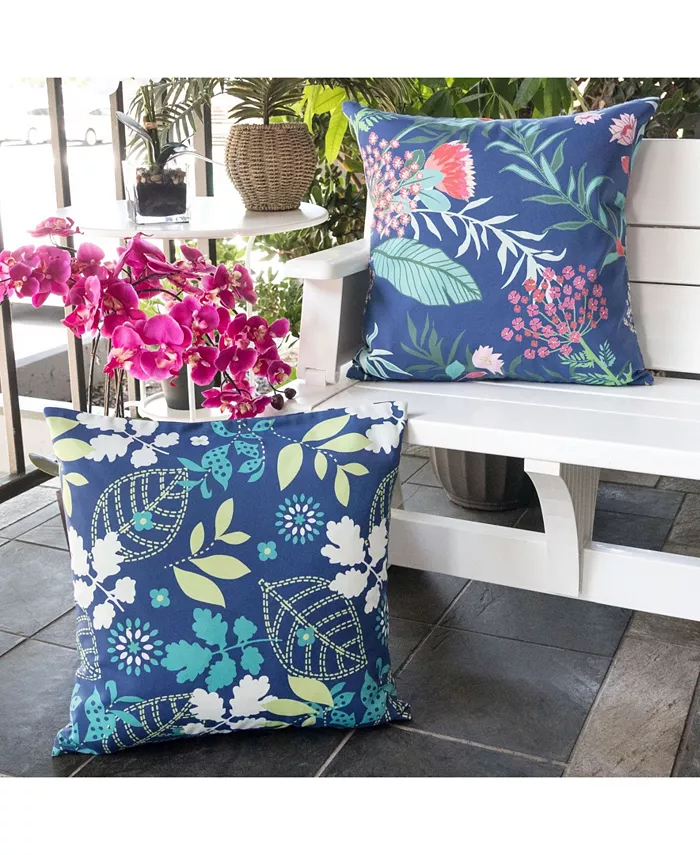 Homey Cozy Tropical Garden Outdoor Pillow