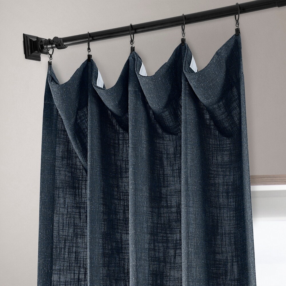 Exclusive Fabrics Heavy Faux Linen Curtain (1 Panel)