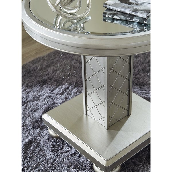 Chevanna Platinum Round End Table