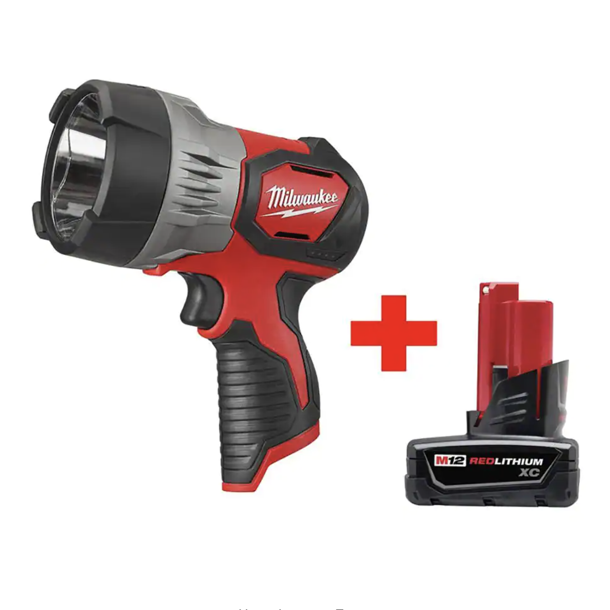 Milwaukee M12 12-Volt Lithium-Ion Cordless TRUEVIEW LED Spot Light with M12 XC Battery Pack 3.0Ah