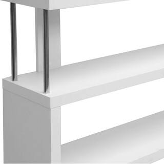 Baxton Studio 75.5 in. White Wood 6-shelf Accent Bookcase with Open Back 28862-4834-HD