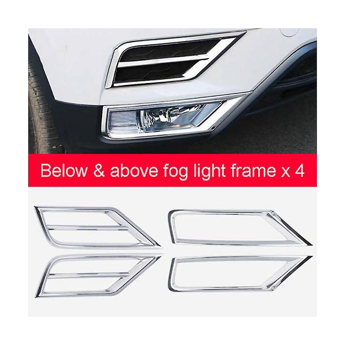 Car Front Bumper Grille Fog Light Cover Trim Fog Lamp Chrome Styling Decoration For 2017 2018 2019