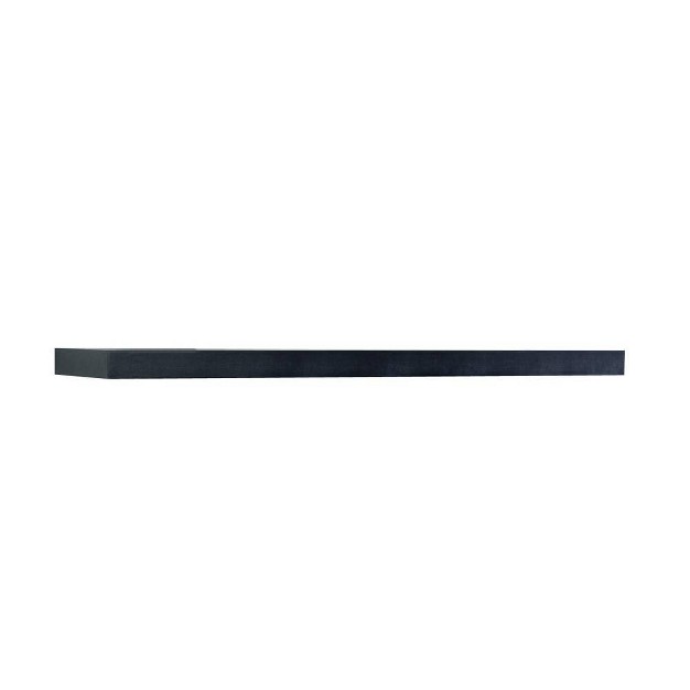 Slim Floating Shelf Wall Mounted Hidden Brackets Black Inplace