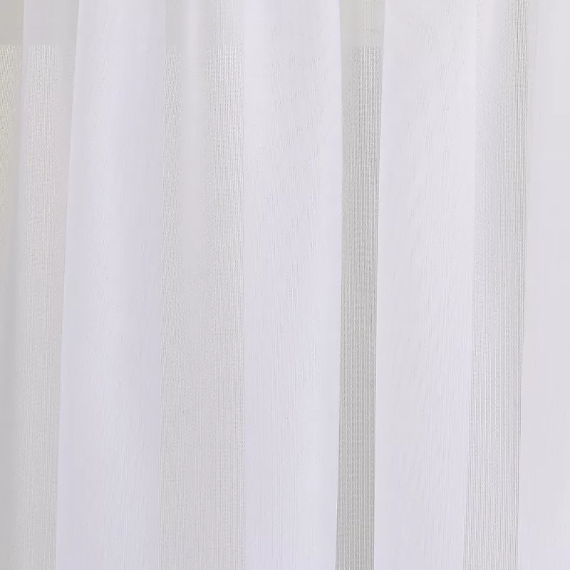 No. 918 Emily Solid Sheer Voile Rod Pocket Single Window Curtain Panel