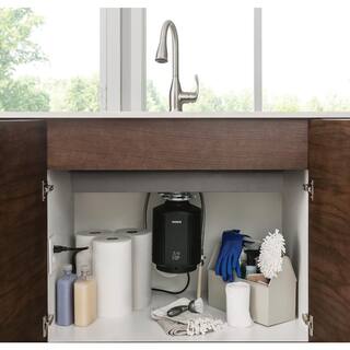 MOEN Host Series 34 HP Space Saving Continuous Feed Garbage Disposal with Sound Reduction and Universal Mount GXS75C