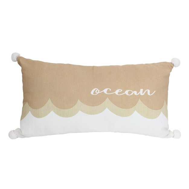 X 12 quot Cotton Ocean Waves Throw Pillow