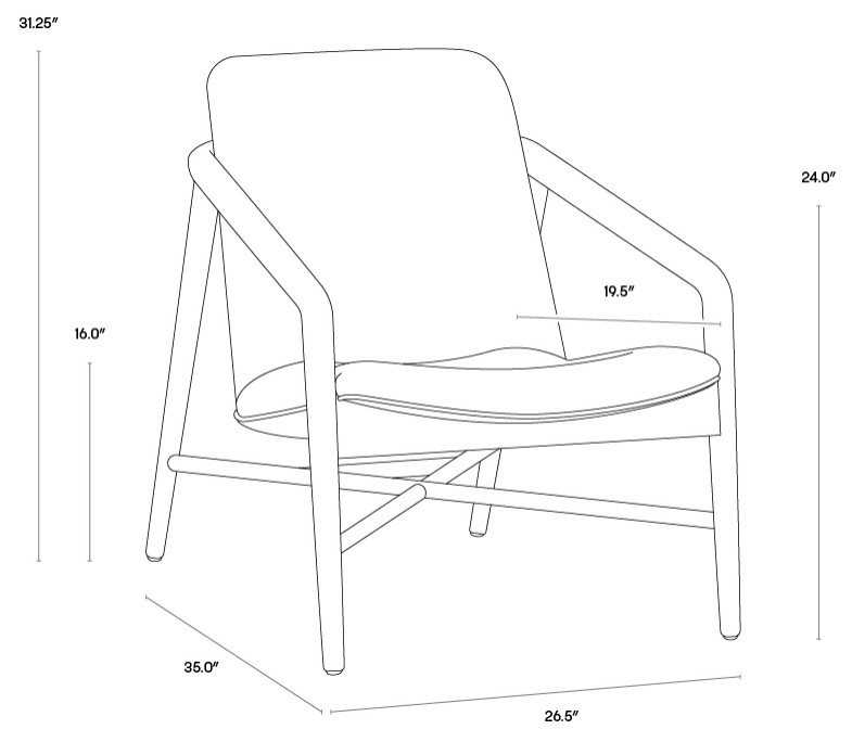 Cinelli Lounge Chair   Midcentury   Armchairs And Accent Chairs   by Sunpan Modern Home  Houzz