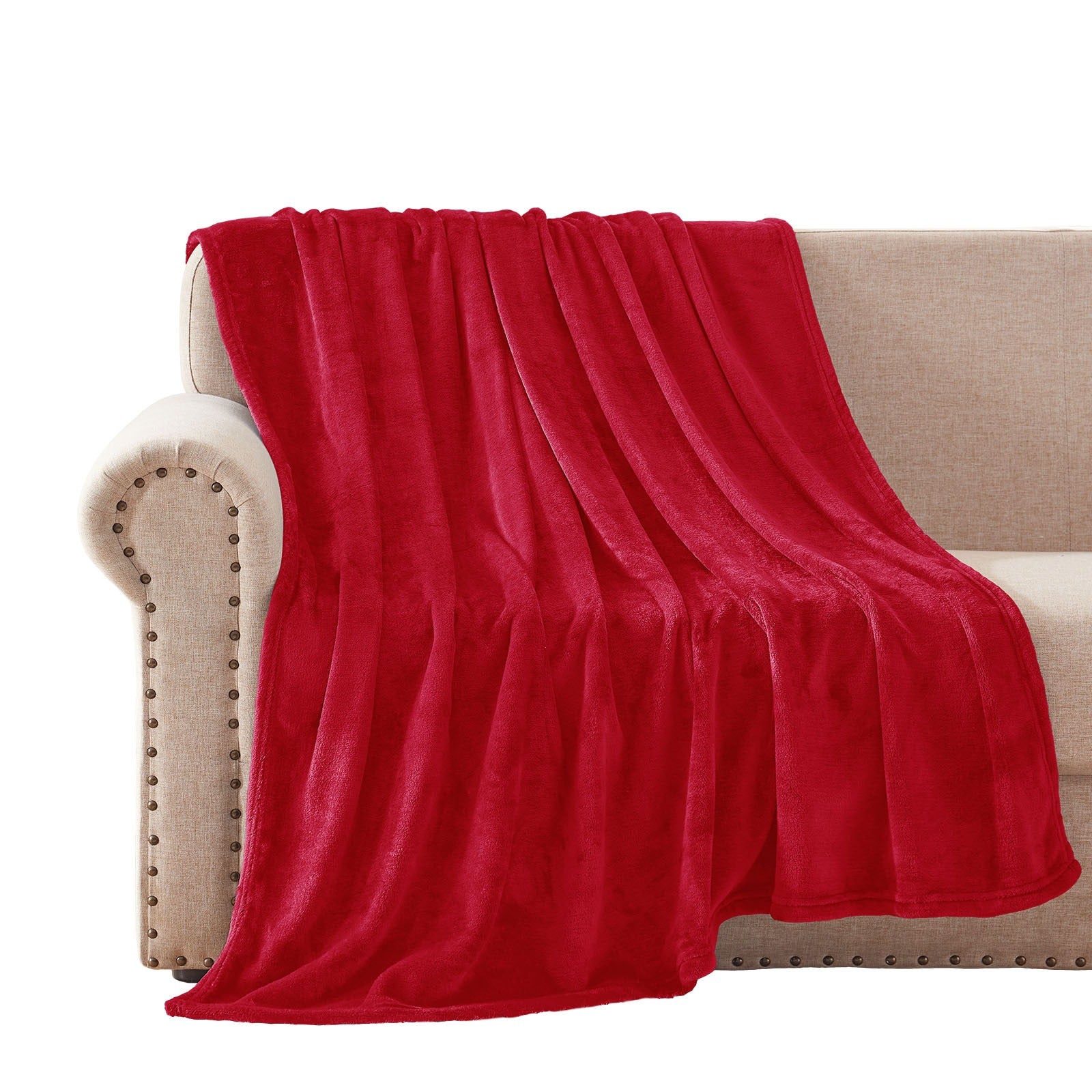 Exclusivo Mezcla Fleece Throw Blanket for Couch/Sofa/Bed，Plush Soft Blankets and Throws，Lightweight and Cozy-50