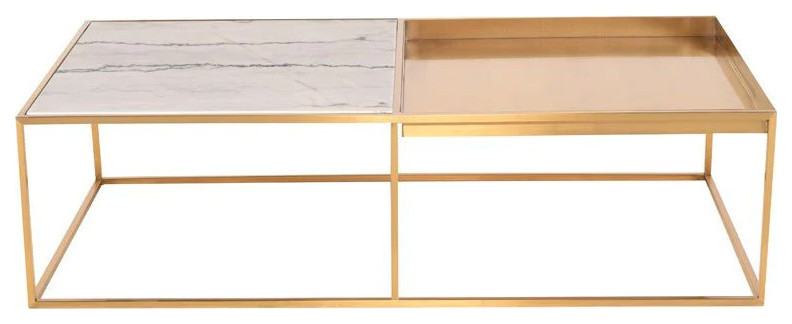 Cedric Gold Coffee Table   Contemporary   Coffee Tables   by Virgil Stanis Design  Houzz