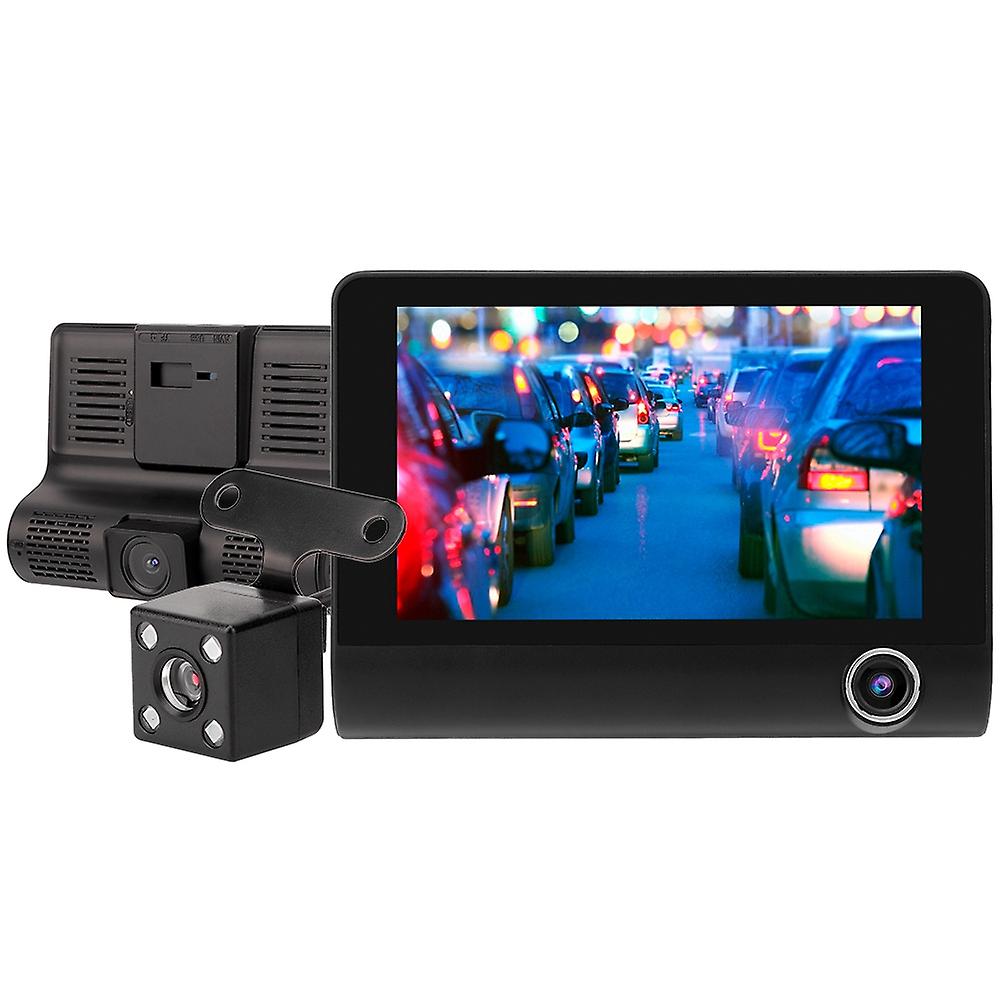 4inch HD 1080P Car DVR Dash Cam Camera Recorder Three Lens Camcorder Reversing Video Camera