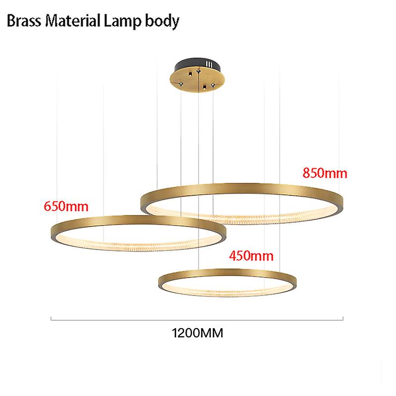 Phube Modern Minimalist Led Pendant Light Brass Ring Pendant Lighting Restaurant Bar Art Deco Gold Hanging Lamp