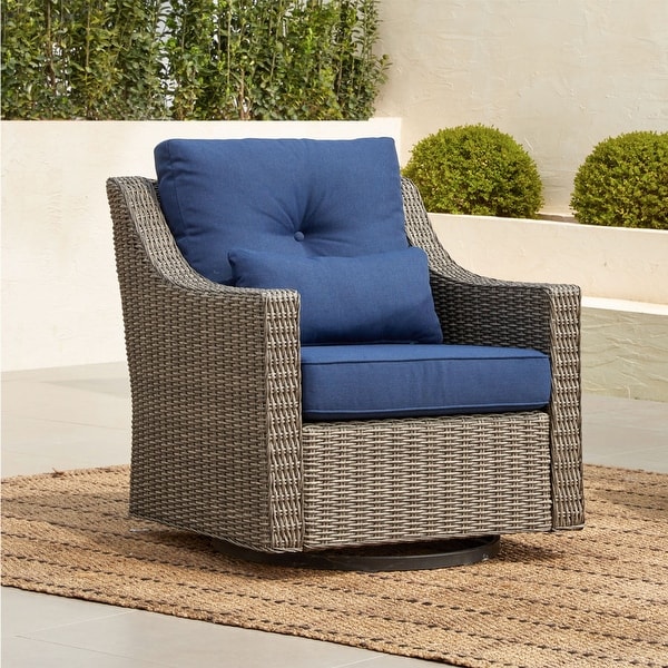 Murphy Outdoor Wicker Patio Furniture Swivel Glider Chair