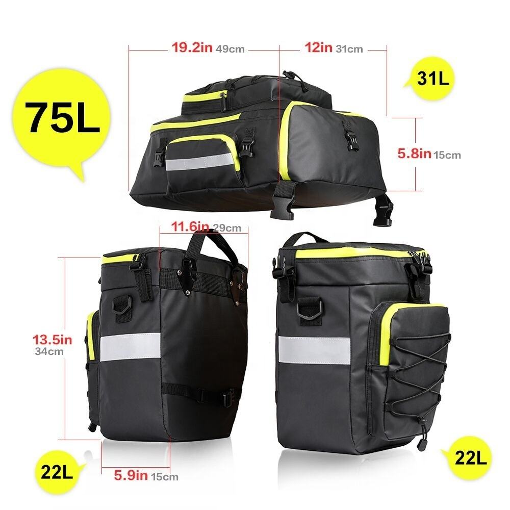 Rallex Wholesale Mountain Road Multifunctional cycling Bag Bike Pannier Waterproof Bicycle Saddle Bag