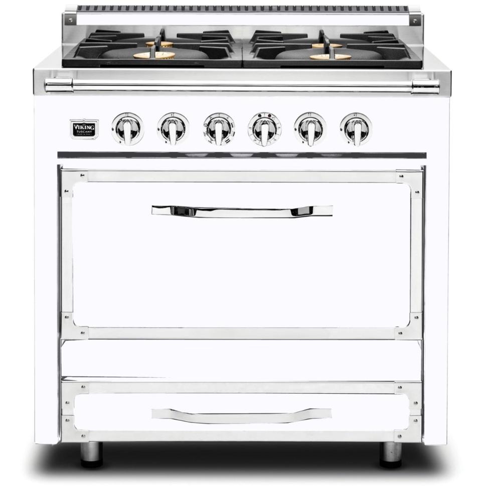 Viking 36-inch Freestanding Dual Fuel Range with 4 Burners TVDR361-4BWH