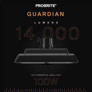 PROBRITE 400W Equivalent Bronze Outdoor Integrated LED Commercial High Output Area Light 13500 Lumens 4000K Dusk-to-Dawn GRD100-PC-4K-BZ