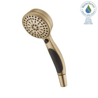 Delta ActivTouch 9-Spray Patterns 1.75 GPM 3.75 in. Wall Mount Handheld Shower Head in Champagne Bronze 59424-CZ18-PK