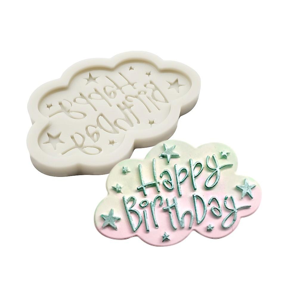 Happy Birthday Letter Shape Cake Decorating Mould - 1pc