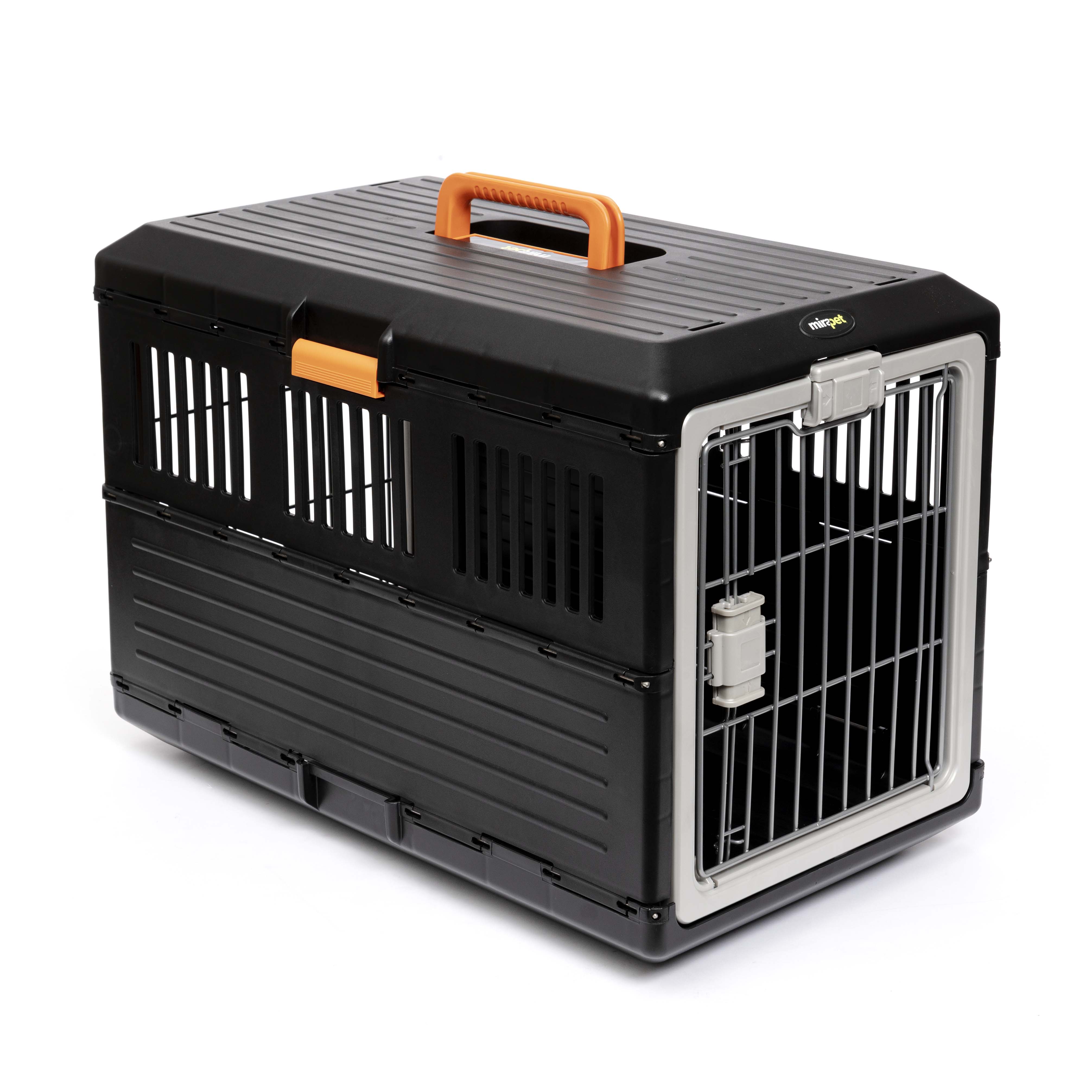 Mirapet USA Pet Carriers - Airline TSA Approved Travel Crates for Cats and Dogs - Collapsible Foldable Design Portable Hard-Sided Kennels for Pets - 360° Cooling Vents and Hard Plastic Wall Protection