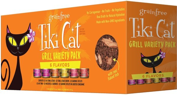 Tiki Cat King Kamehameha Grill Variety Pack Grain-Free Canned Cat Food