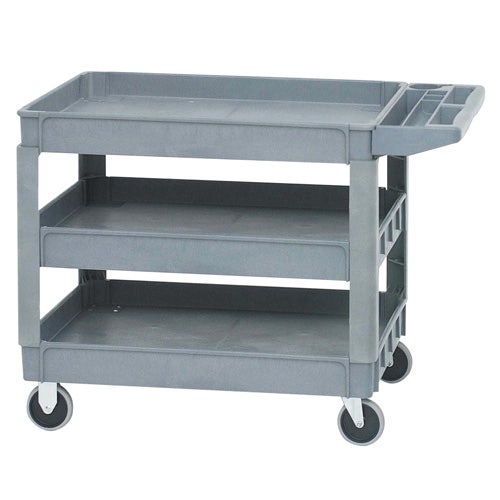 Central Exclusive Grey Plastic Large Utility Tub Cart - 46