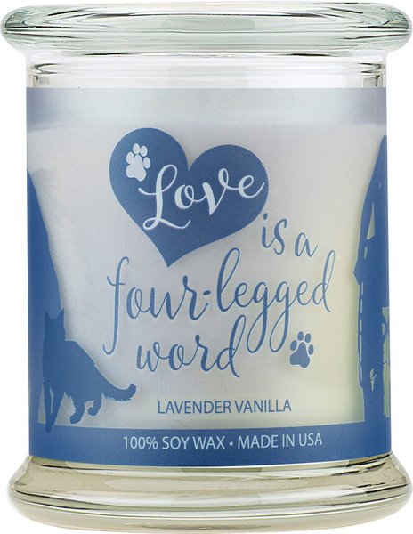 Pet House Lavender Vanilla Natural Soy Sentiment Candle， 9-oz jar