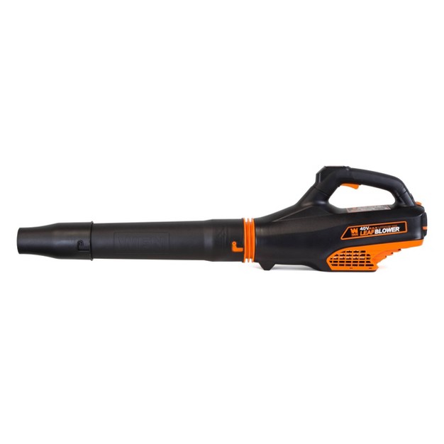 Wen 40410 40v Max Lithium ion 480 Cfm Brushless Leaf Blower With 2ah Battery amp Charger