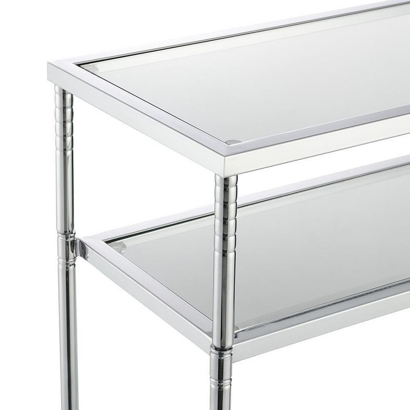 Convenience Concepts Tudor Console Table， Clear Glass/Chrome