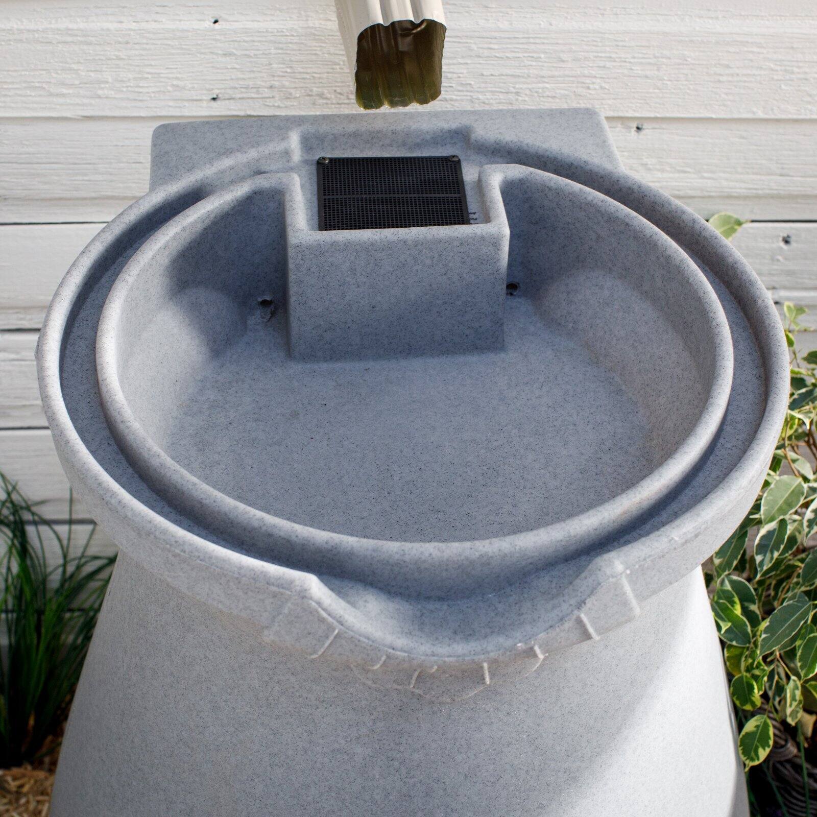 Good Ideas Rain Wizard Urn 65-Gallon Rain Barrel - Dark Granite