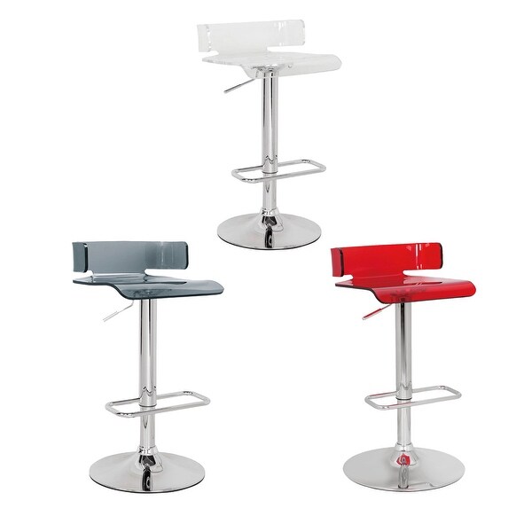 Acrylic Adjustable Stool with Swivel Base