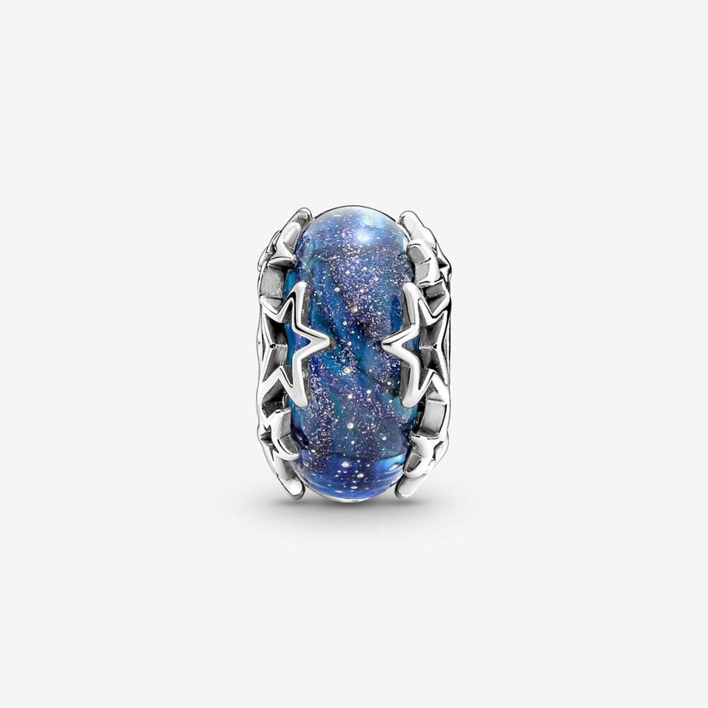 PANDORA  Galaxy Blue & Star Murano Charm