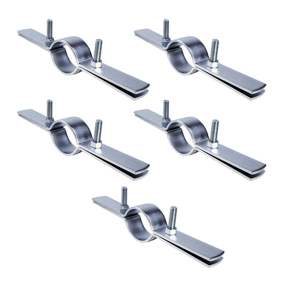 The Plumber's Choice 2 in. Riser Clamp in Electro Galvanized Steel (5-Pack) 02CLRSGE-5