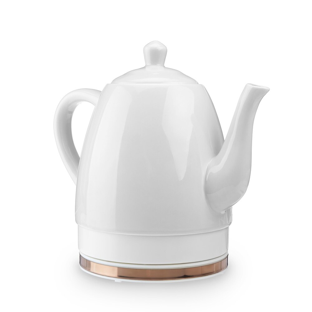 Noelle Grey Ceramic Electric Tea Kettle by Pinky Up   9\