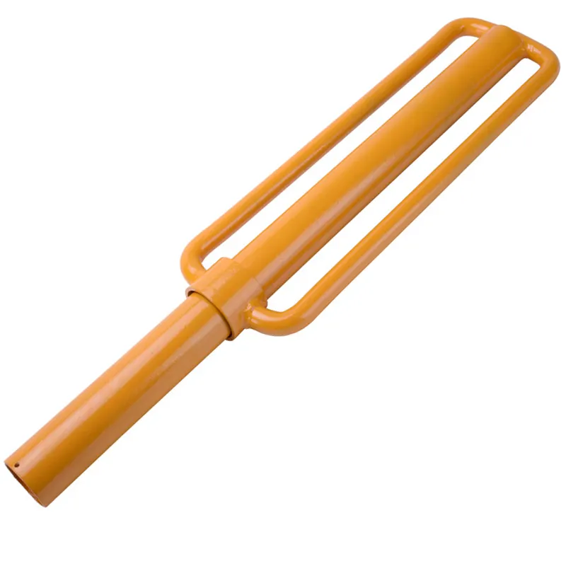 Yellow power coated farm heavy duty hand tools electric fencing post driver for animal fence