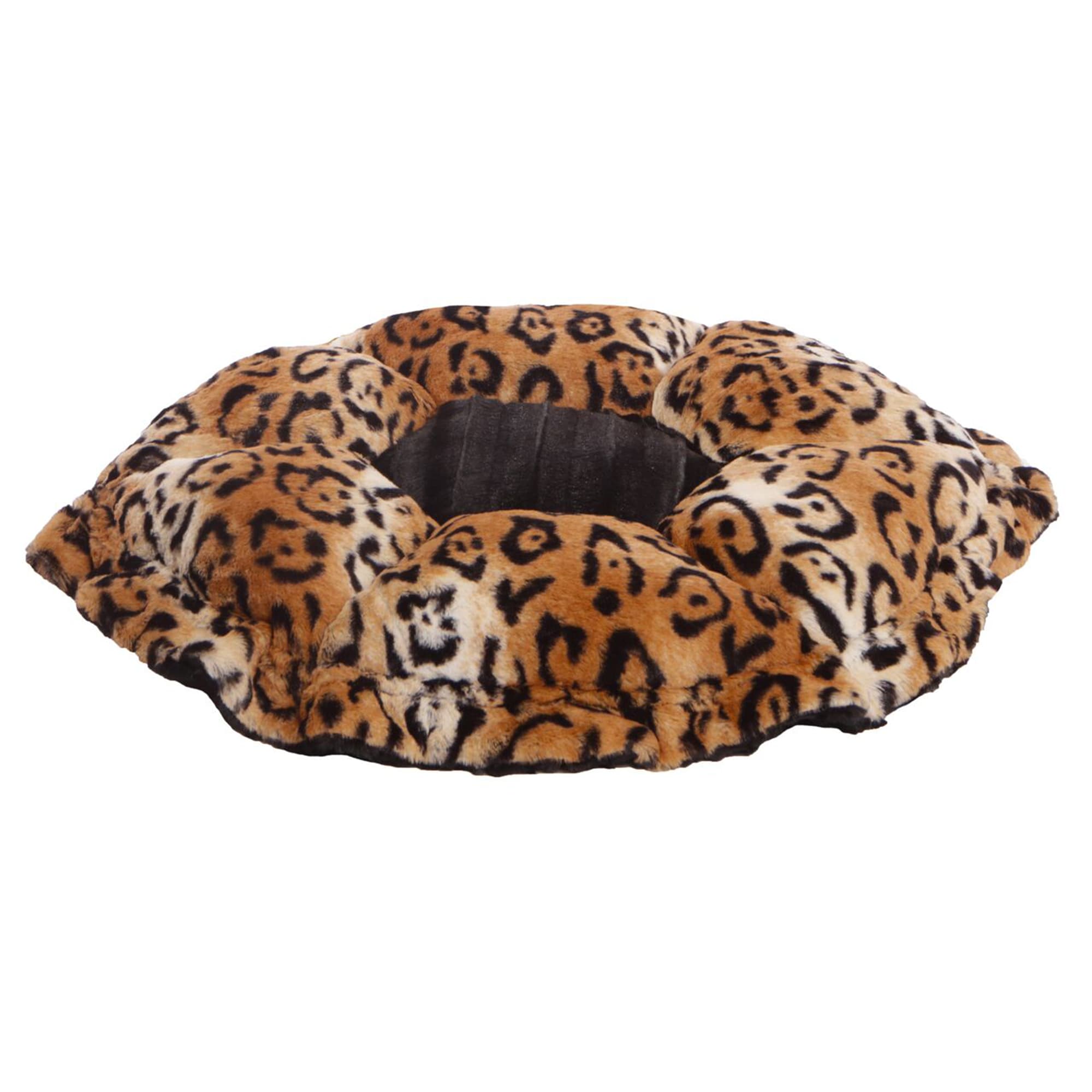 Bessie  Barnie Ultra Plush Deluxe Chepard Black Puma Pet Cuddle Pod Cat Bed， 30