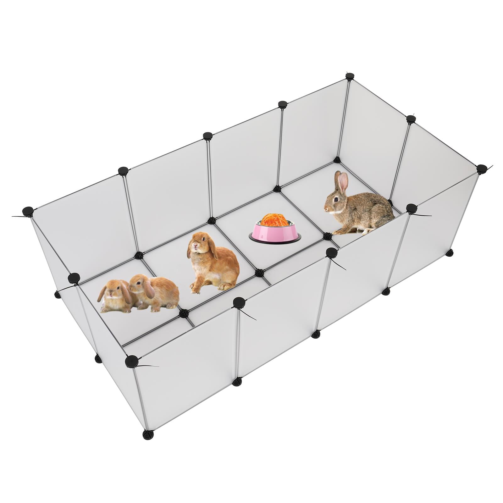 UBesGoo 12 Panel Pet Playpen， Small Animal Kennel and Fence for Indoor， Outdoor Use