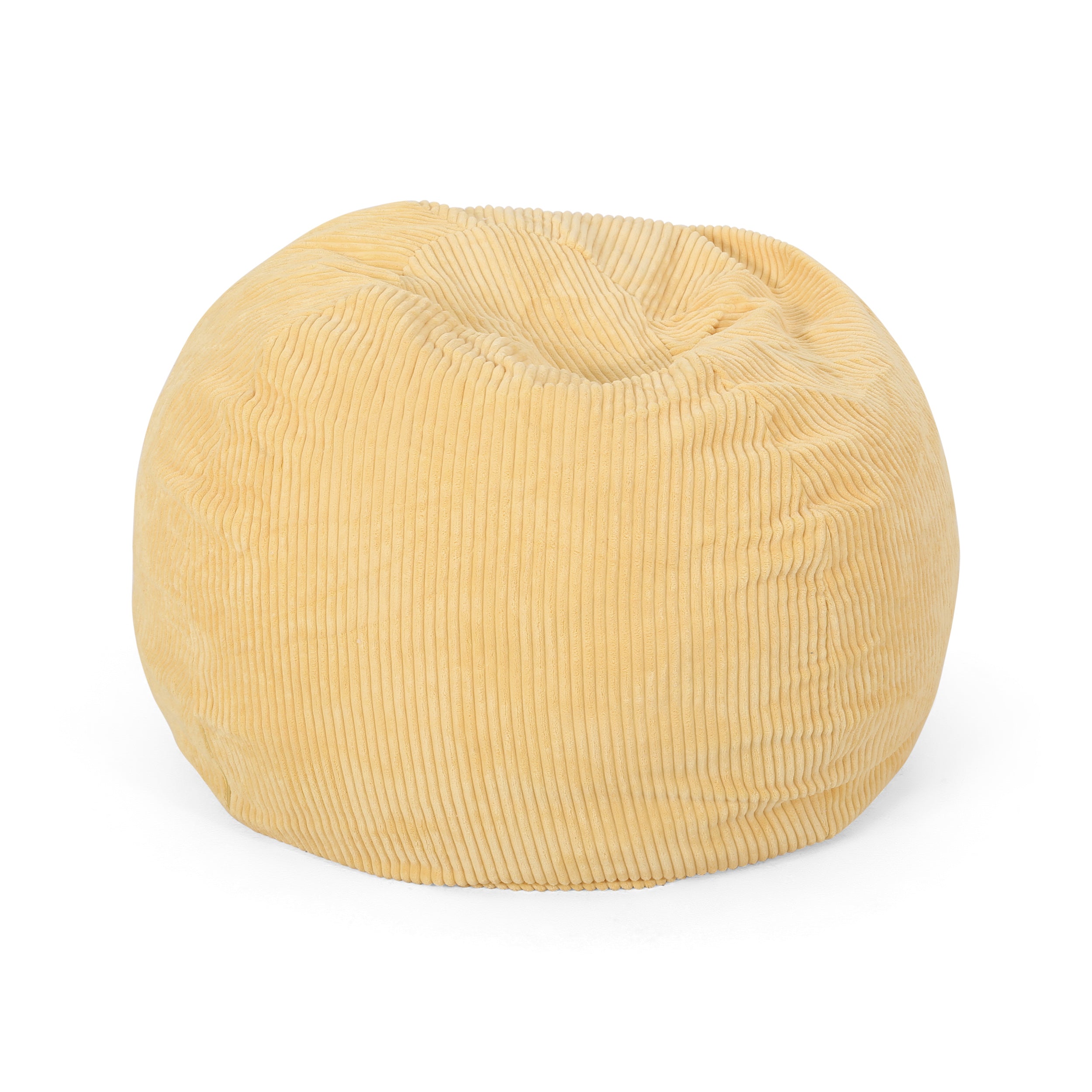 Noble House Adrian Bean Bag Chair, Mustard Yellow