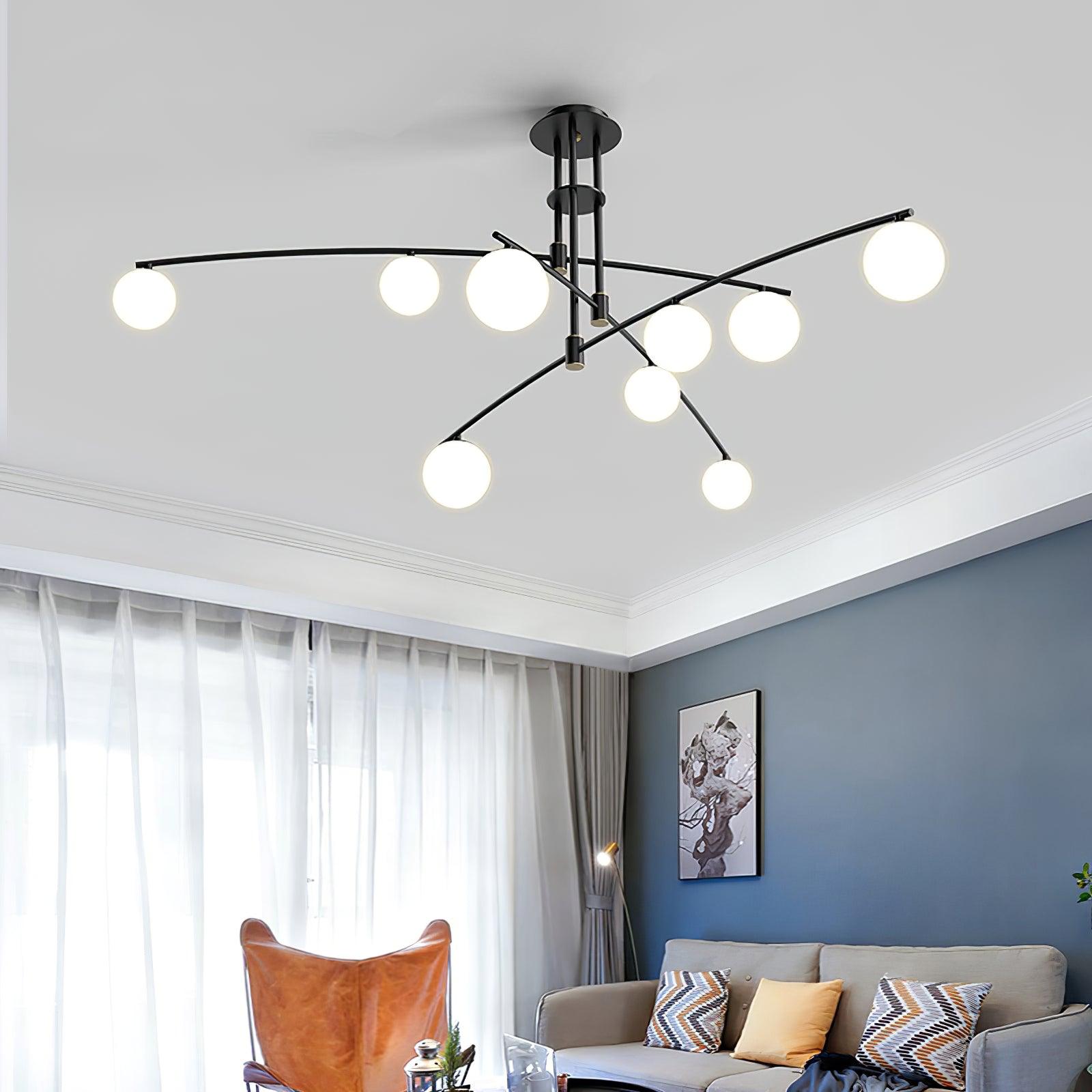 Modern Long Arm Chandelier